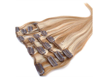 چین کلیپ طلا در موی طبیعی، موی سایز 100 رمی کلیپ در مو ضخیم تامین کننده