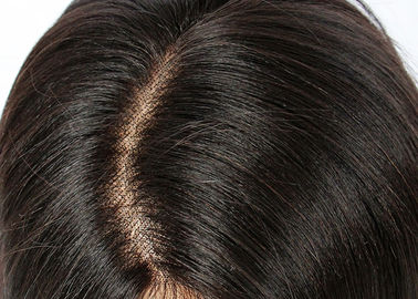 100٪ برزیل ویرجین راست موی مردانه موی چتری 5 سانتی متر برای زنان سیاه تامین کننده